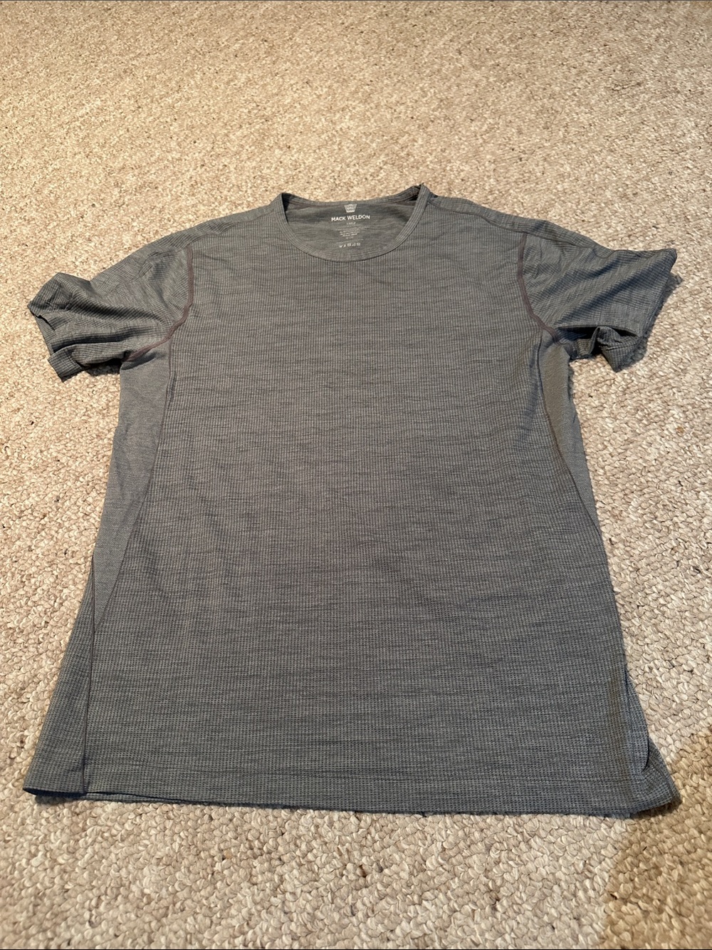 Mack Weldon Short-Sleeve Crewneck Tee in Heather Gray